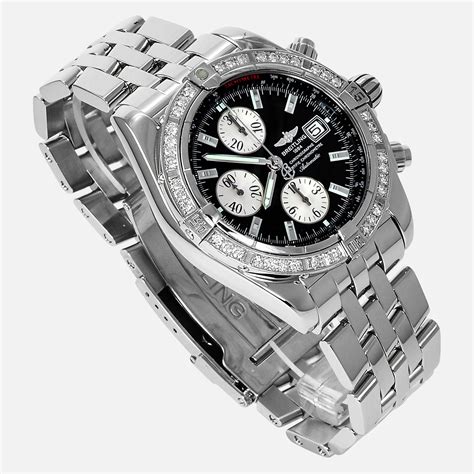 breitling chronographe automatic a13356|breitling chronomat evolution diamond bezel.